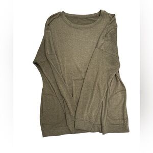 Women’s Lightweight Long Sleeve Olive Green Tunic w/Pockets XL